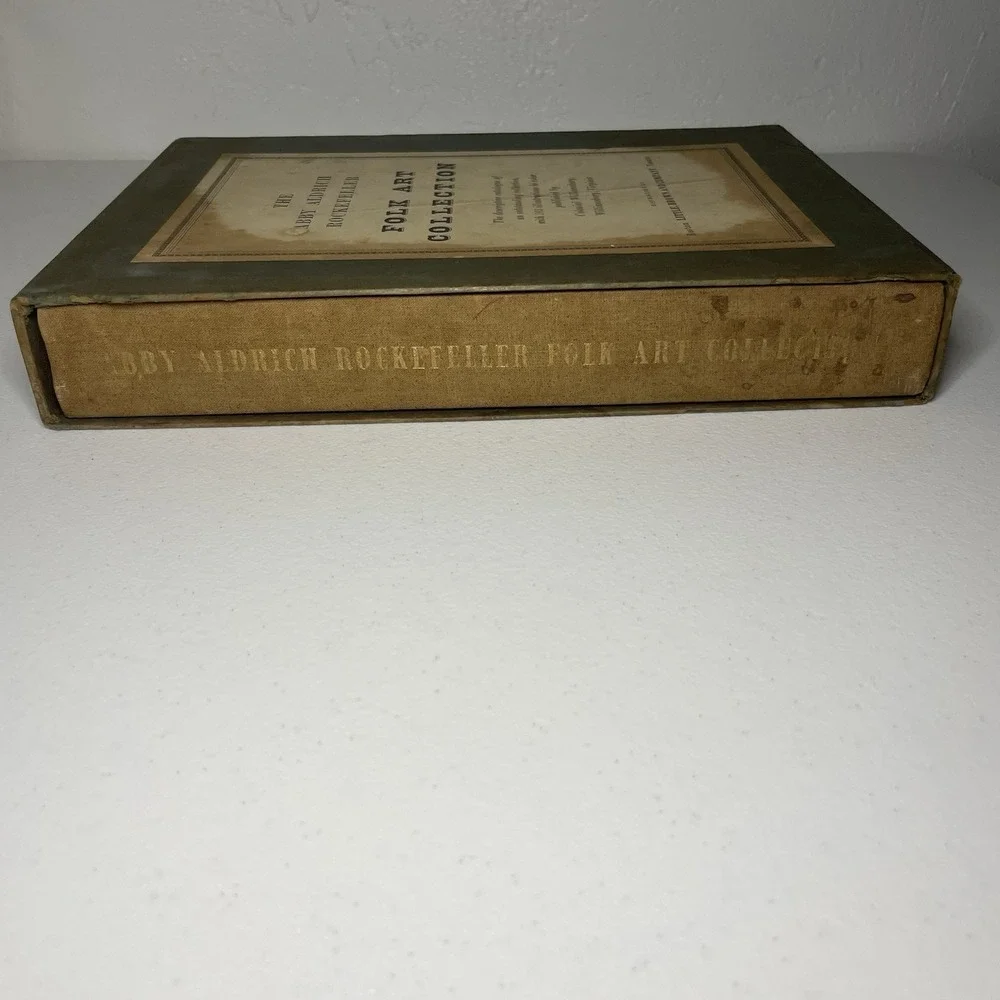 Vtg 1st‎ Edition Abby Alderich Rockefeller Folk Art Collection Book & Box 1957